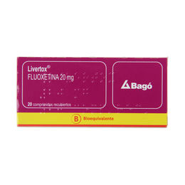 Livertox (B) Fluoxetina 20mg 20 Comprimidos Recubiertos