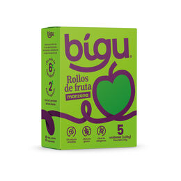 Pack 5 Bigu Manzana Rollos de Fruta Deshidratada