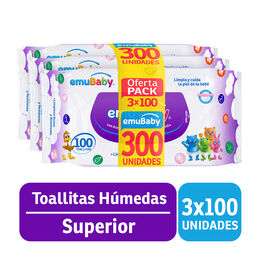 Tripack de Toallas Húmedas para Bebé Superior - Emuwipes