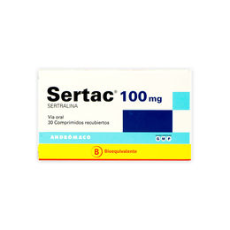 Product image of Sertac (B) Sertralina 100mg 30 Comprimidos Recubiertos