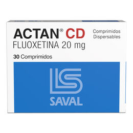 Product image of Actan-CD Fluoxetina 20mg 30 Comprimidos Dispersables - Actan cd