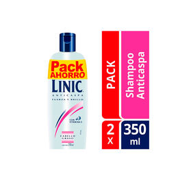 Linic Shampoo Anticaspa Pelo Graso 2Unid 350Ml C/U