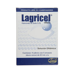 Lagricel Ofteno Hialuronato Sódico 0.4% Solución Oftálmica 20 Dosis