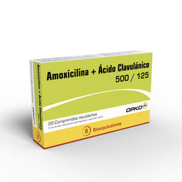 Amoxicilina / ícido Clavulánico (B) 500/125 20 Comprimidos Recubiertos - Amoxicilina+clavulanico