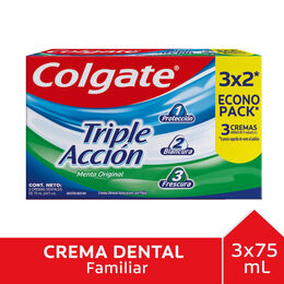 Pasta Dental Triple Acción 75ml 3 Unidades - Colgate