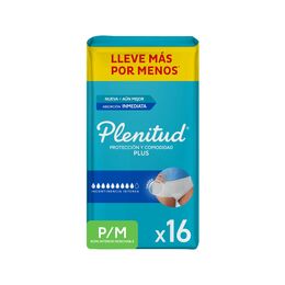 Product image of Ropa Interior Adulto Mayor Plenitud Protect Plus P/M 16 Unidades
