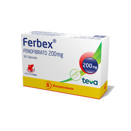 Ferbex (B) Fenofibrato 200mg 30 Cápsulas