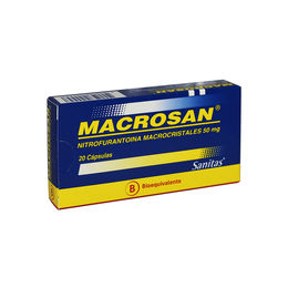 Macrosan (B) Nitrofurantoina 50mg 20 Cápsulas