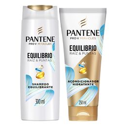 Product image of Pack Shampoo y Acondicionador Pantene Pro-V Miracles Equilibrio Raíz y Puntas 300ml + 250ml