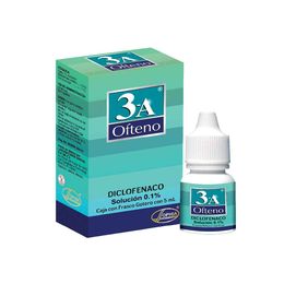 3-A Ofteno (B) Diclofenaco Sódico 0.1% Solución Oftálmica 5ml - 3a ofteno