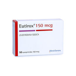 Product image of Eutirox (R) Levotiroxina 150mcg 50 Comprimidos