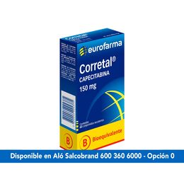 Product image of Corretal (B) Capecitabina 150mg 60 Comprimidos Recubiertos