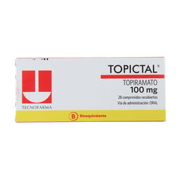 Topictal (B) Topiramato 100mg 28 Comprimidos Recubiertos