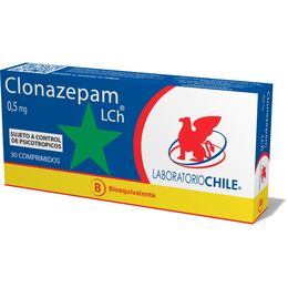 Clonazepam (B) 0.5mg 30 Comprimidos