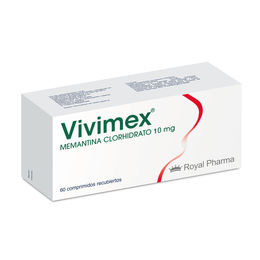 Vivimex Memantina 10mg 60 Comprimidos Recubiertos