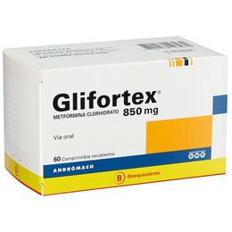 Product image of Glifortex (B) Metformina 850mg 60 Comprimidos Recubiertos