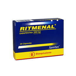 Ritmenal (B) Gabapentina 400mg 30 Cápsulas