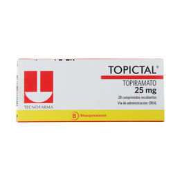 Product image of Topictal (B) Topiramato 25mg 28 Comprimidos Recubiertos