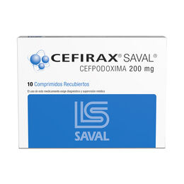 Product image of Cefirax Cefpodoxima 200mg 10 Comprimidos Recubiertos