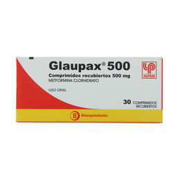 Glaupax (B) Metformina 500mg 30 Comprimidos Recubiertos