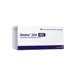 Product image of Betaloc ZOK Metoprolol 200mg 30 Comprimidos Prolongados