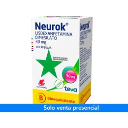 Neurok (B) Lisdexanfetamina 30mg 30 Cápsulas