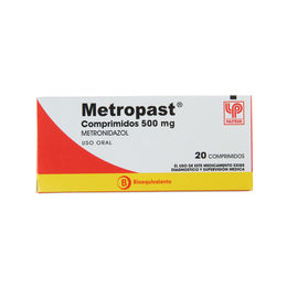 Metropast (B) Metronidazol 500mg 20 Comprimidos