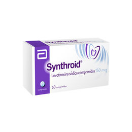 Synthroid (R) Levotiroxina Sódica 150mcg 60 Comprimidos