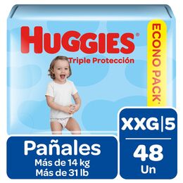 Pañales Huggies Triple Protección XXG 48 Unidades