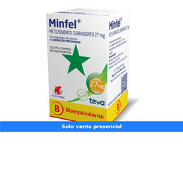 Product image of Minfel (B) Metilfenidato 27mg 30 Comprimidos Prolongados