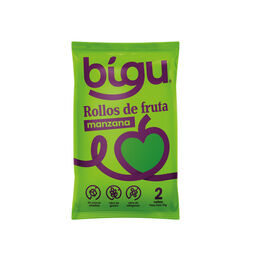 Bigu Manzana 25g Rollos de Fruta Deshidratada