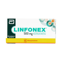 Linfonex (B) Micofenolato Mofetilo 500mg 30 Comprimidos Recubiertos