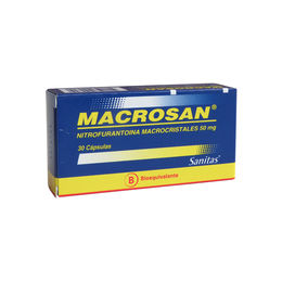 Macrosan (B) Nitrofurantoina 50mg 30 Cápsulas