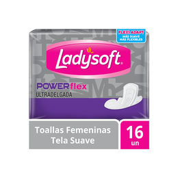 Product image of Toalla Higiénica Ultra Delgada Powerflex Diurna - Ladysoft