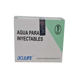 Agua Para Inyectables 5ml 5 Ampollas - Bph