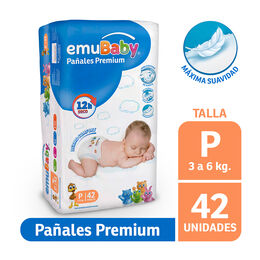 Product image of Pañal Desechable Emubaby Premium Talla P 42 Unidades