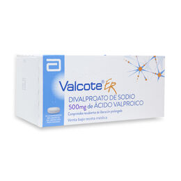 Valcote ER (R) Ácido Valproico 500mg 50 Comprimidos Prolongados