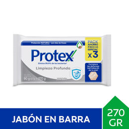 Jabón De Tocador Limpieza 90g 3 Unidades - Protex