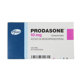 Prodasone (R) Medroxiprogesterona 10mg 20 Comprimidos