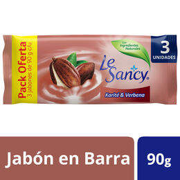 Product image of Le Sancy Jabón Barra Karite & Verbena 3 Unidades de 90g