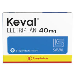 Product image of Keval Eletriptán 40mg 6 Comprimidos Recubiertos