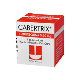 Cabertrix Cabergolina 0.5mg 4 Comprimidos