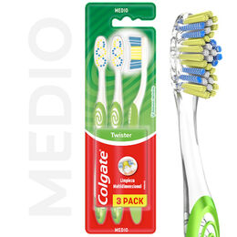 Cepillo de Dientes Twister Medio 3 Unidades - Colgate