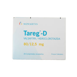 Tareg-D 80/12.5 Valsartan / Hidroclorotiazida 28 Comprimidos Recubiertos