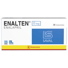 Enalten (B) Enalapril 5mg 30 Comprimidos