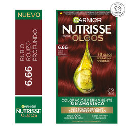 Tintura Nutrisse Oleos 6.66 Rubio Rojizo Profundo - Garnier