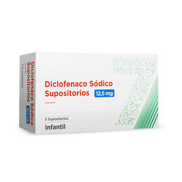 Diclofenaco Sódico Infantil 12.5mg 5 Supositorios