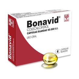 Bonavid Colecalciferol 50.000UI 4 Cápsulas Blandas