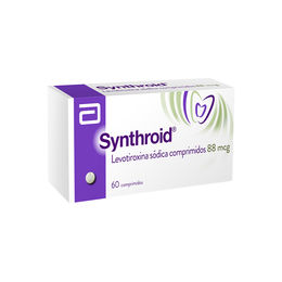 Synthroid (R) Levotiroxina Sódica 88mcg 60 Comprimidos