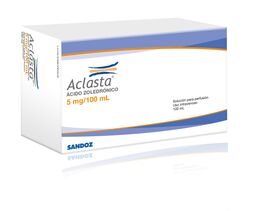 Product image of Aclasta Ácido Zoledrónico 5mg/100ml Inyectable 1 Vial